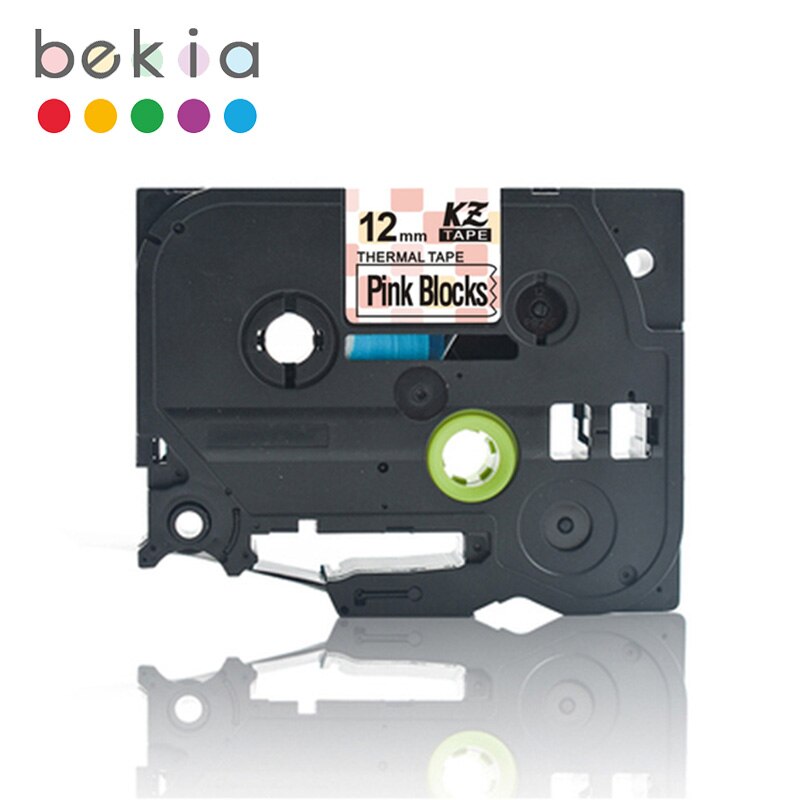 Beautiful patterns compatible laminated tze 131 tze 231 tze 631 12mm tze tape tze -231 tz-231 for brother p-touch printer label tape: Pink blocks