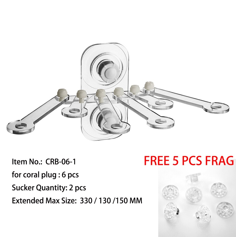 Marine Sources Aquarium Clear Acrylic Coral Frag Plugs Rack Holder SPS Coral Support Seawater Fish Tank Accessories: CRB-06-1