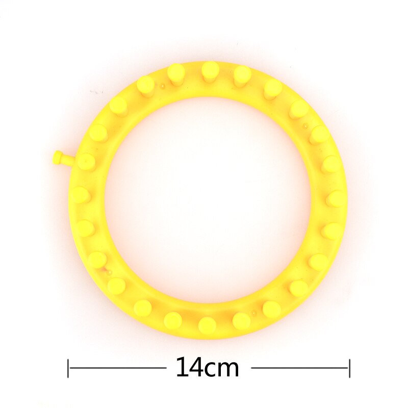 KOKNIT 14CM Yellow Classical Round Circle Hat Knitting Knit DIY Tool Kit Randomly Colors Knitting Loom For Women