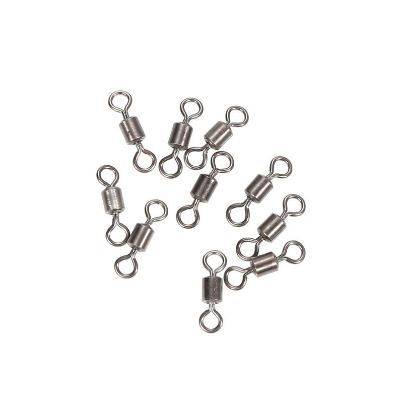 50pcs américain 8 mot anneau poisson outil Linker roulement à billes rotatif solide anneau mer pêche crochet connecteur