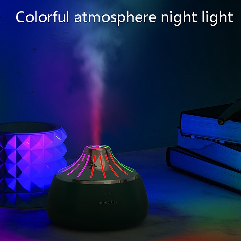 Luchtbevochtiger Luchtreiniger Ultrasone Vernevelaar Aroma Diffuser Led Ambient Lamp 200Ml
