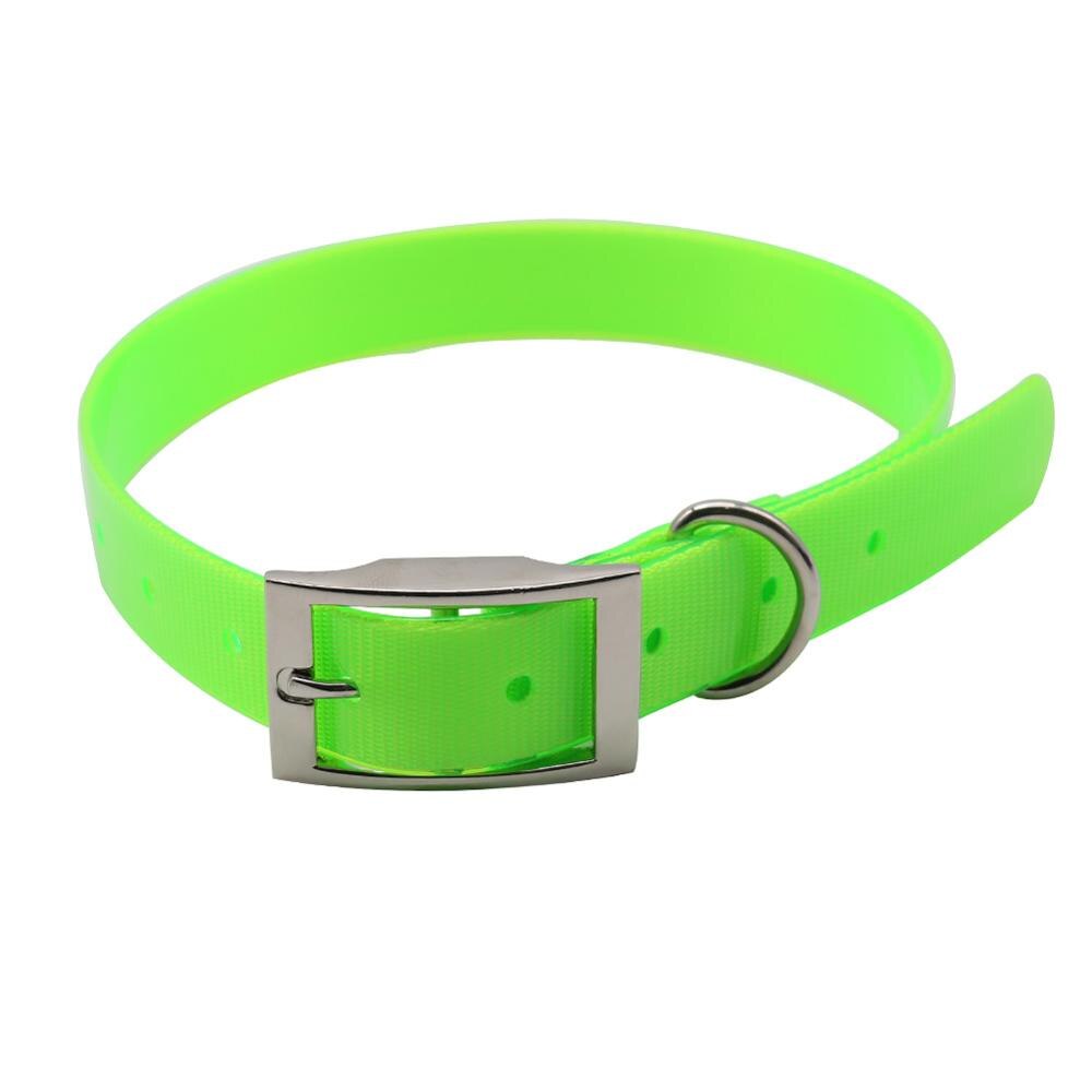 Grote Hond Kraag Verstelbare Tpu Duurzaam Waterdicht Huisdier Halsband Voor Puppy Strap Pure Kleur Hond Accessoires: light green / S