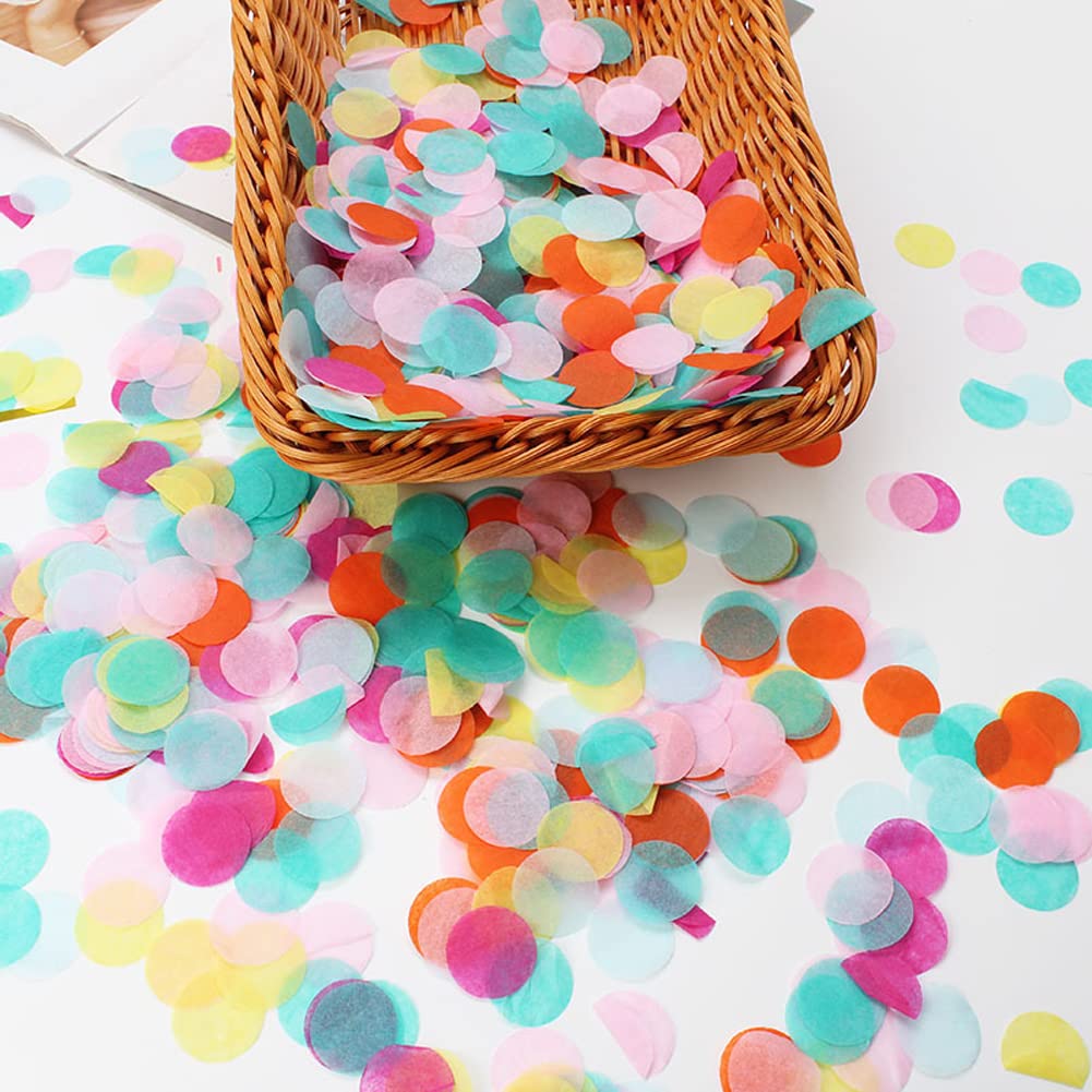 30 gram Paper Confetti Biodegradable Wedding Birthday Baby Shower Party Big Round Confetti Multicolor White Blue Pink Sprinkles