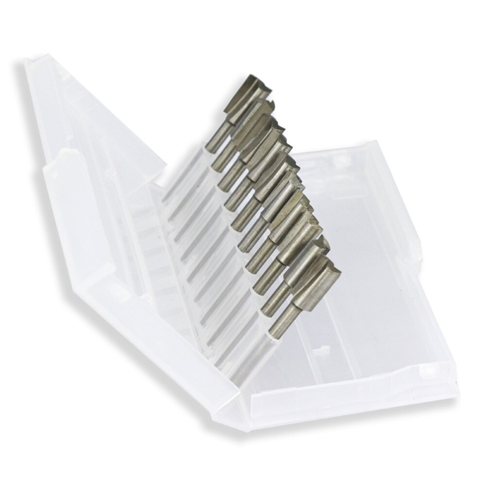 10Pcs 3mm Shank Wood Cutter Milling Wood Trimmer Cutter Fits Dremel Rotary Tool Wood Router Bits