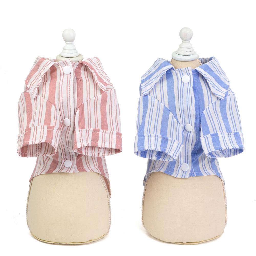 Dog Cat Shirt T-shirt Striped Pet Puppy Spring/Summer Apparel 2 Colours 5 Sizes