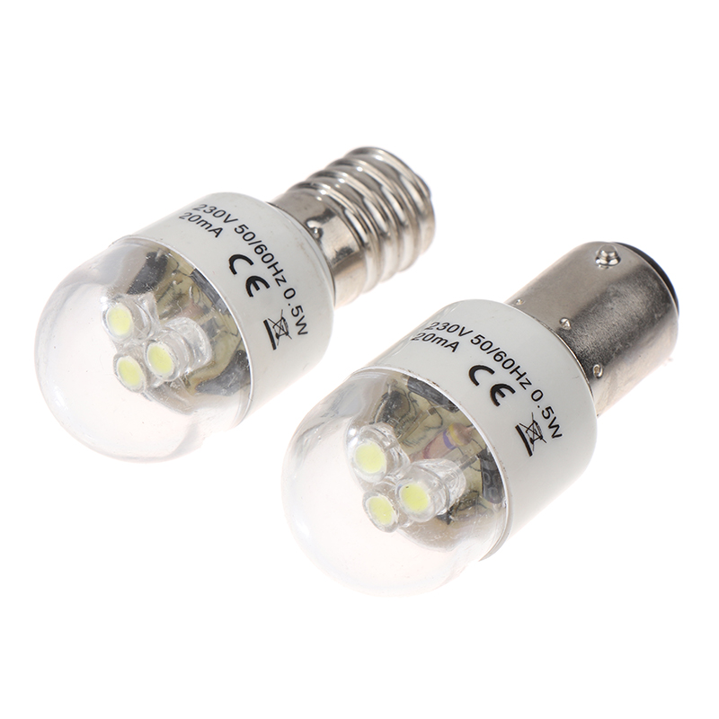 Bombilla LED de costura casera BA15D/E14, luz iluminada de 0,5 W CA 190-250W, lámpara de repuesto para máquina de coser casera, bombilla LED de costura