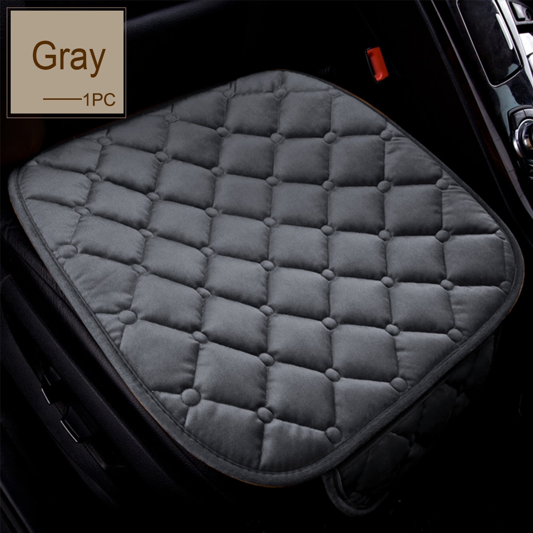 Dewtreetali Velvet Front Car Seat Cover Breathable Winter Seat Cushion Protector Auto Accessories Car styling Universal for Cars: Gray