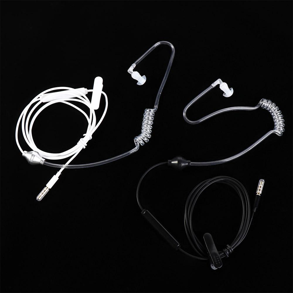 Walkie gancho para la oreja intrauditivo antipolvo teléfono móvil Anti radiación resorte seguridad tubo de aire 3,5mm auricular auriculares