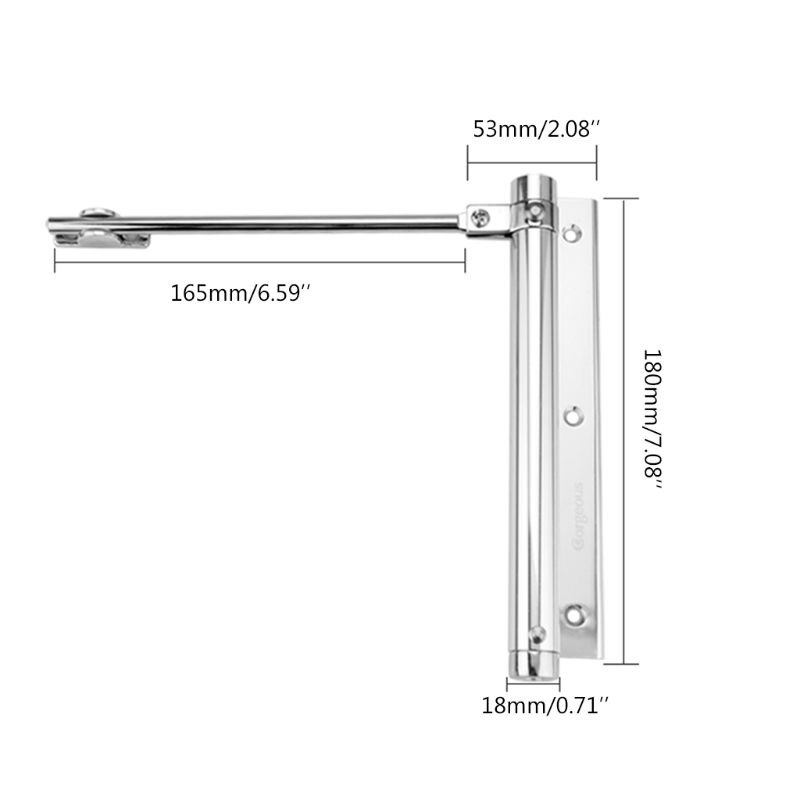 Home Automatic Self Closing Hinge Door Closer Single Spring Adjustable Silent