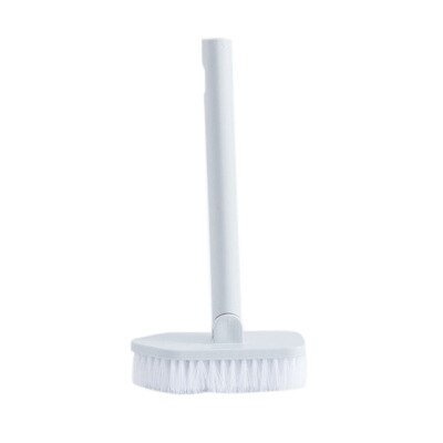 Brosses à long manche pour salle de bain, brosses de nettoyage de toilettes, brosses à éponge de baignoire, carreaux de sol de toilettes, brosses à carreaux en céramique, sol: WHITE