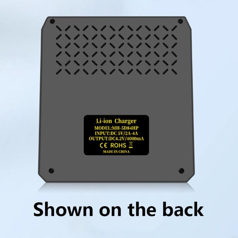 462E Intelligent 4 Bay Battery Adapter for Various 3.7V Lithium Batteries Including 18650 26650 21700 10400