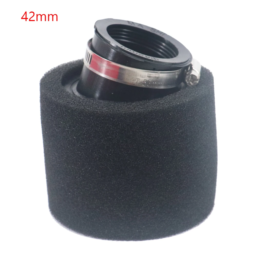 Filtro de aire de espuma negro y rojo, limpiador de esponja de 35mm, 38mm, 42mm, 45mm y 48mm, ciclomotor, Scooter, Dirt Pit Bike, motocicleta: Plata