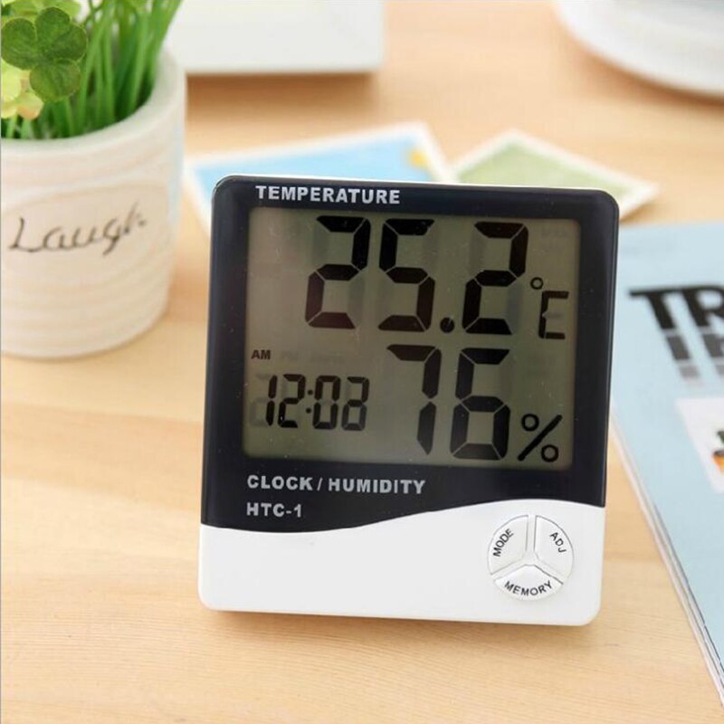 Digitale Klok Temperatuur Vochtigheid Display Multifunctionele Tafel Desktop Klok Reloj Digitale Thermometer Hygrometer Klok