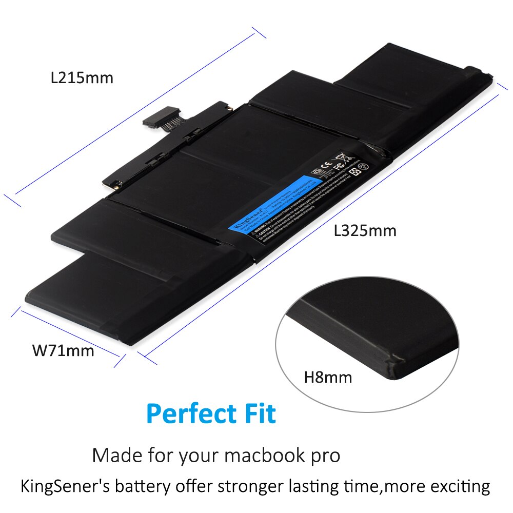 KingSener Laptop Battery for Apple A1417 A1398 Early Version) for MacBook Retina Pro 15" fits ME665LL/A ME664LL/A