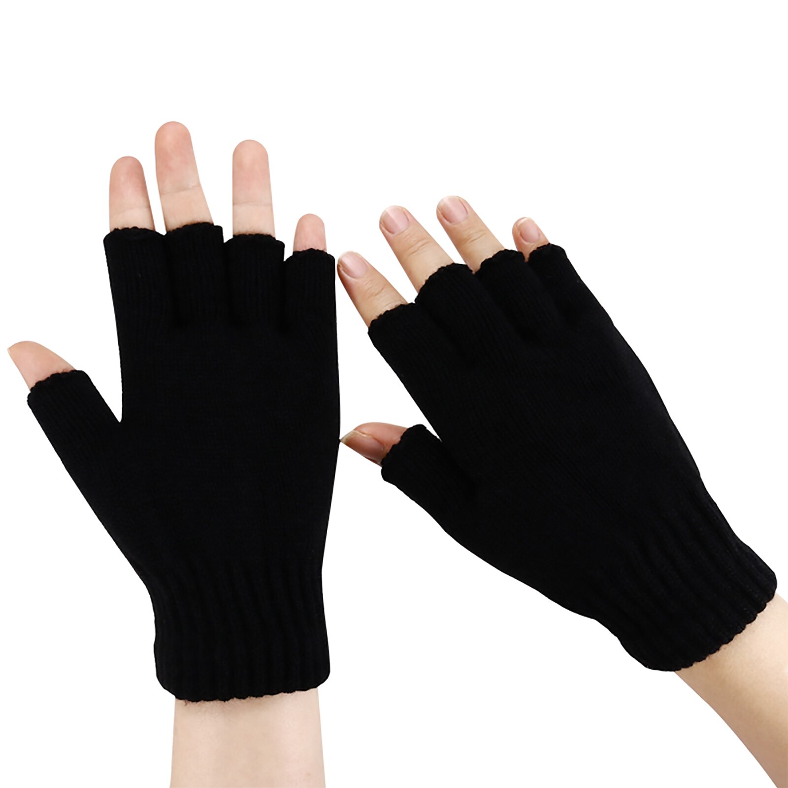 Heated Gloves Fingerless Heating USB Heated Gloves Laptop Gloves Winter Unisex Hands Warm Hands Warmer Woolen Warm Laptop Gloves