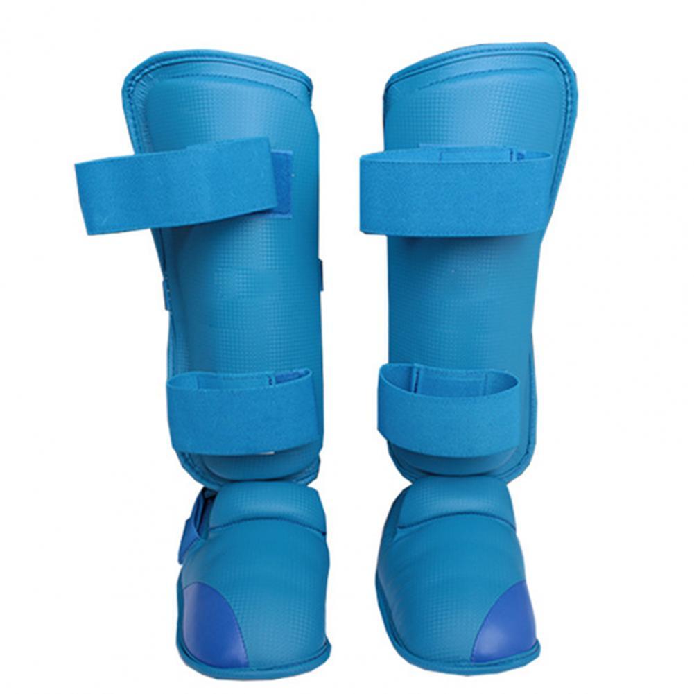 Protège-jambes Taekwondo, shingard, utile, Durable et détachable pour adultes, 1 paire:  Blue XS