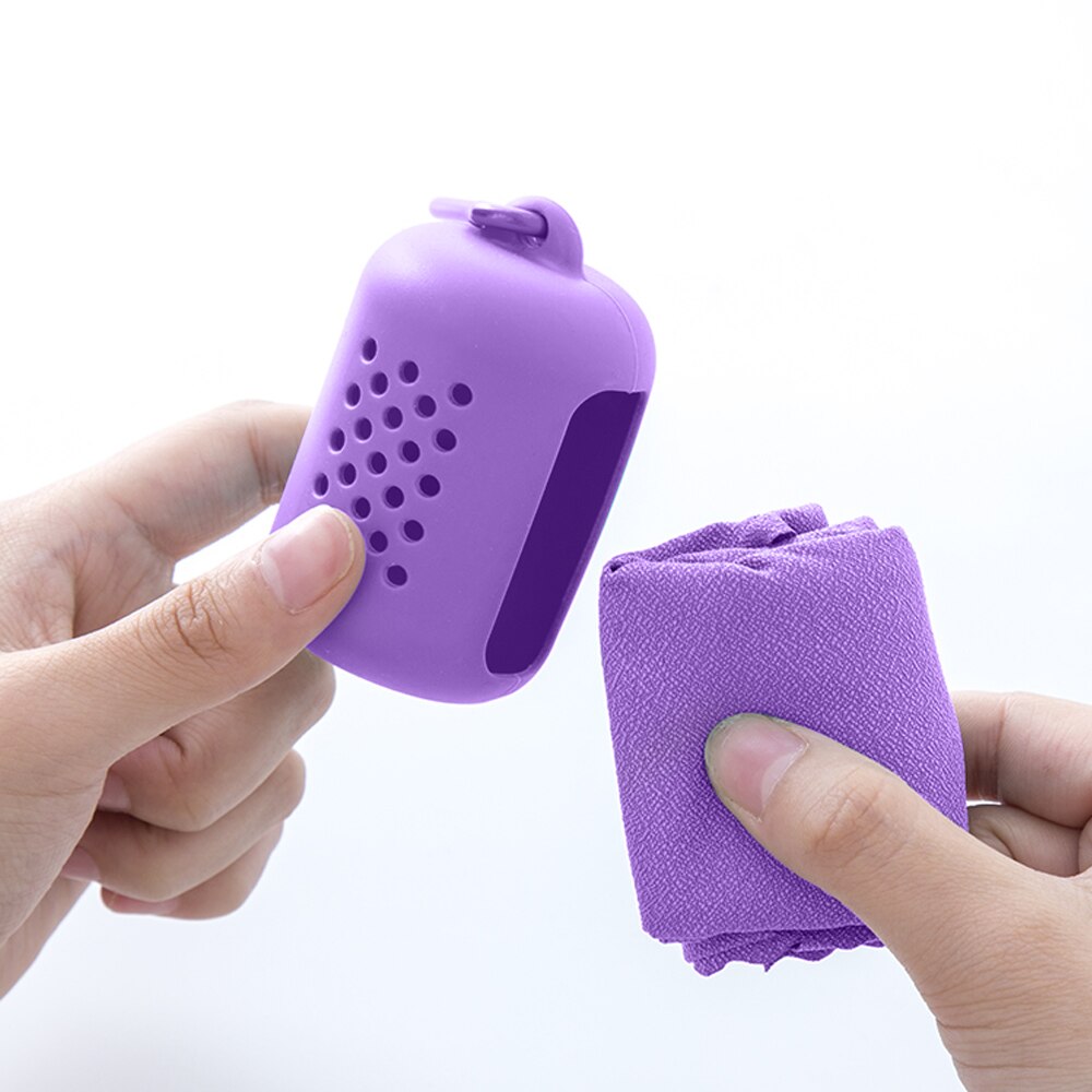 Mikrofaser Reise TowelQuick Trockenen Handtuch Ultraleicht Camping Kompakte Schwimmen Handtuch Hand Gesicht Mini Handtuch mit Silizium fallen Läuft