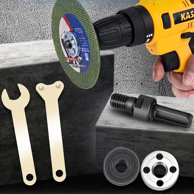 5 teile/satz 10MM Bohrmaschine Umwandlung Winkel Schleifer Pleuel Für Trennscheibe Polieren Rad Griff Halfter Adapter