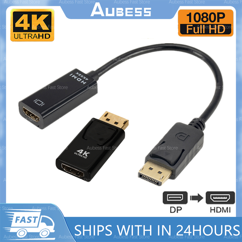 4K Displayport Naar Hdmi-Compatibele Adapter Converter Weergavepoort Mannelijke Mini Dp Naar Vrouwelijke Hd Tv-Kabel Aanpassen Video Voor Pc Tv-Kabel
