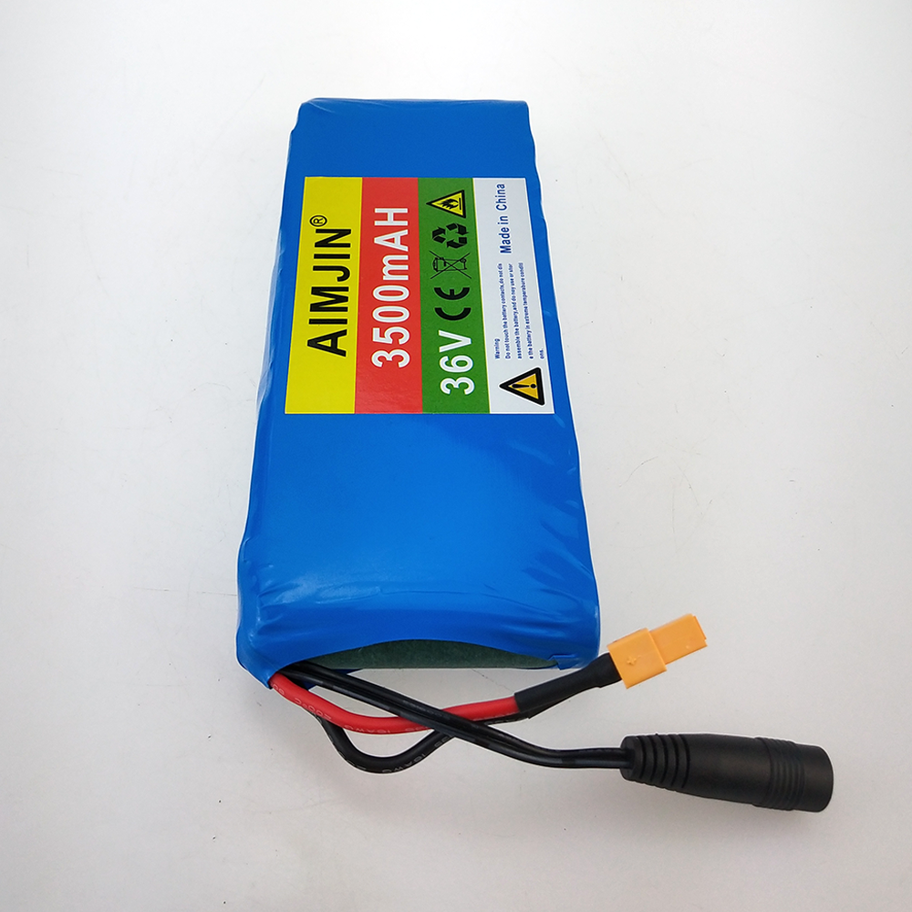 36-V-Akku, 100 % echt, , 36 V, 3500 mAh, 10S1P, 18650 Lithium-Ionen-Akku, 20 A, mit BMS, Rolle und Fahrrad