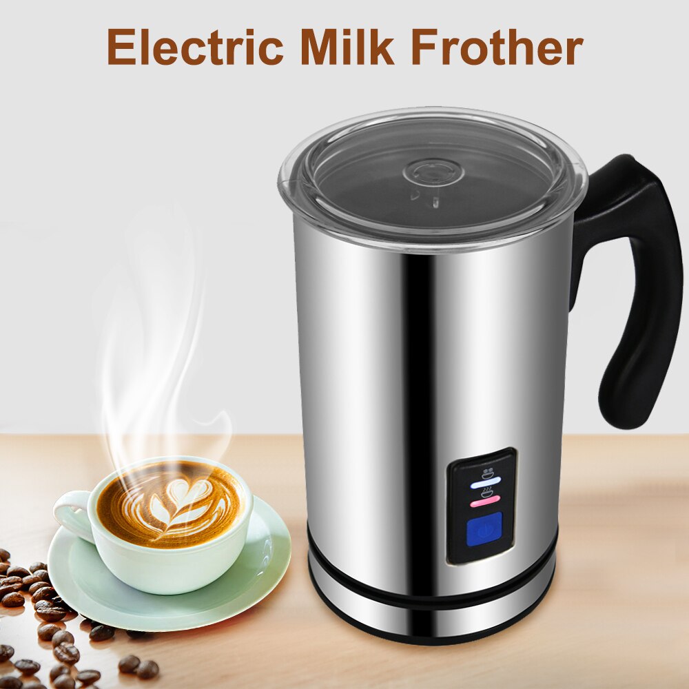 304 Stainless Steel Electric Milk Frother Creamer Heater Milk Foam Machine Steamer Cappuccino Bubble Coffee Latte Maker 500W