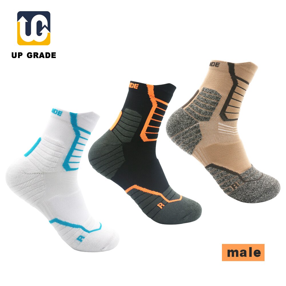 Ugupgrade camping vandring sportstrumpor 90%  nylon klättring cykling löpning kompression herr chaussette cyclisme voetbalsokken