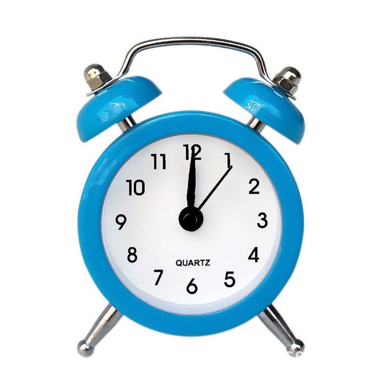 50mm Mini Alarm Clock Travel Bell Alarm Clock Analog Desk Clock with Bell Camping Outdoor Tools Small