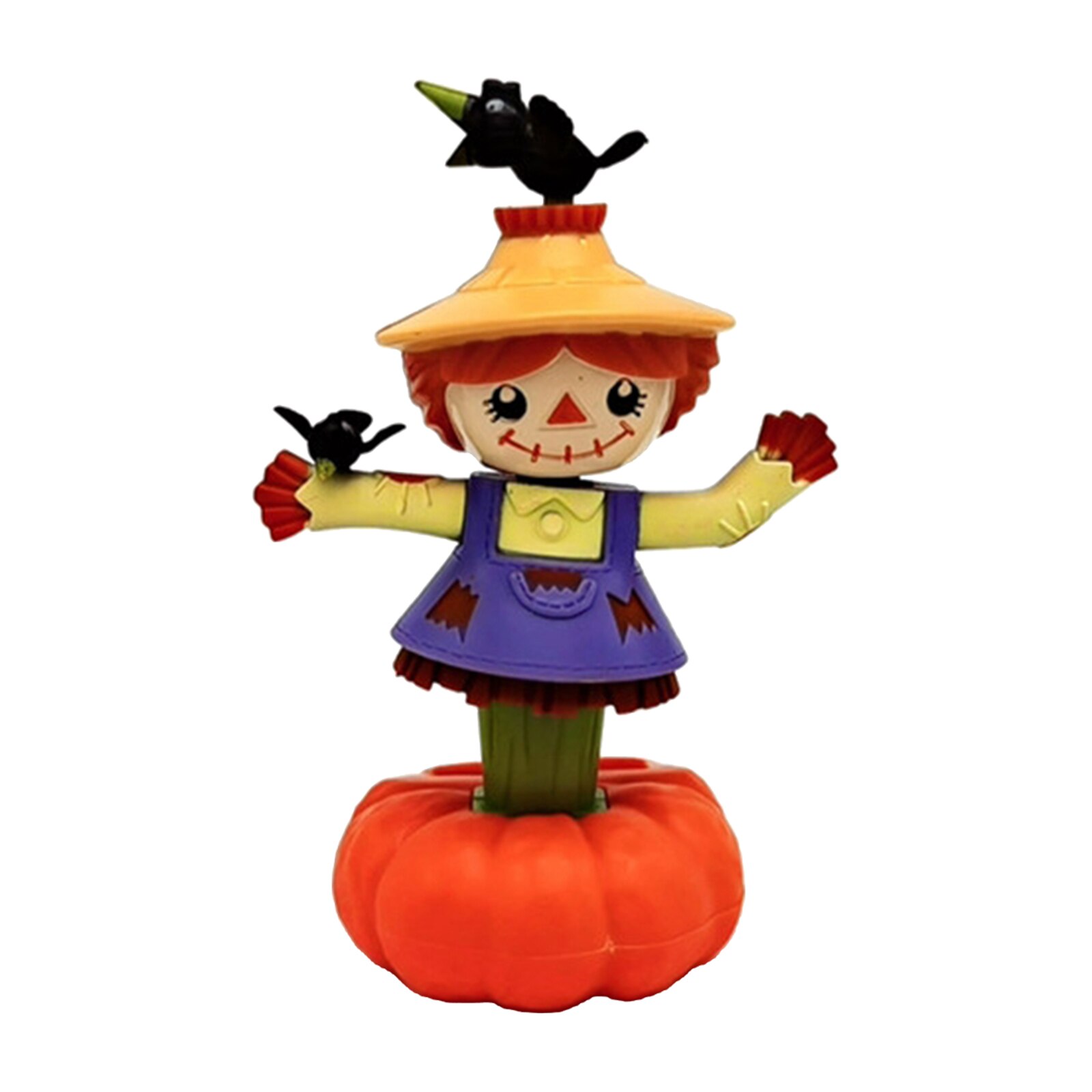 1pc Cute Solar Power Dancing Girl Boy Swing Figure Toy Office Car Decor: Scarecrow boy