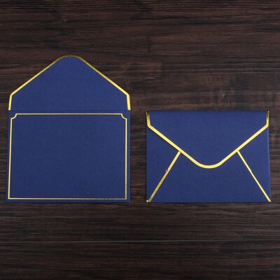20 stk/sett svovelsyre papir konvolutt tykkere europeisk vintage stempling utskrift konvolutt for bryllup brev invitasjon: 20 stk blå