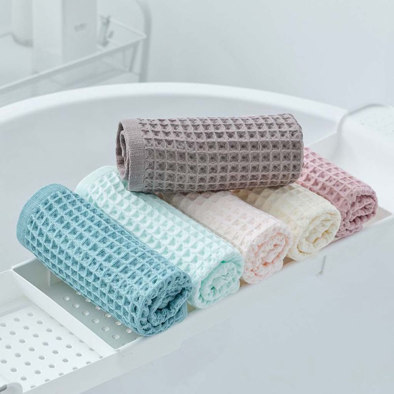 Soft Cotton Waffle Face Towels Home Textile for Adult Soft Absorbent Household Bathroom Towel Toiletries Household