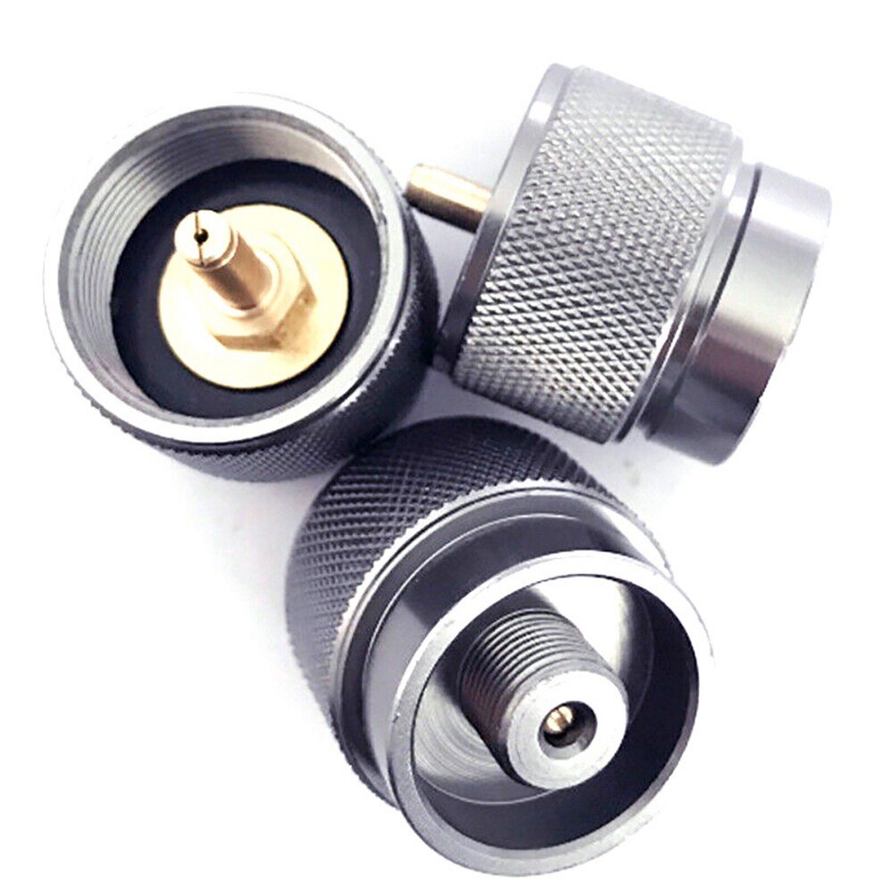 Gass tank adapter utendørs 1 lb komfyr tank adapter gass propan sylinder kobling beholder ventil utendørs tur camping verktøy