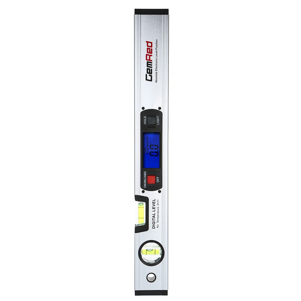 GemRed Digital Level Spirit Level Angle Finder with Magnetic 16" Long Leveling Instrument Vertical & Horizontal Spirit Bubble