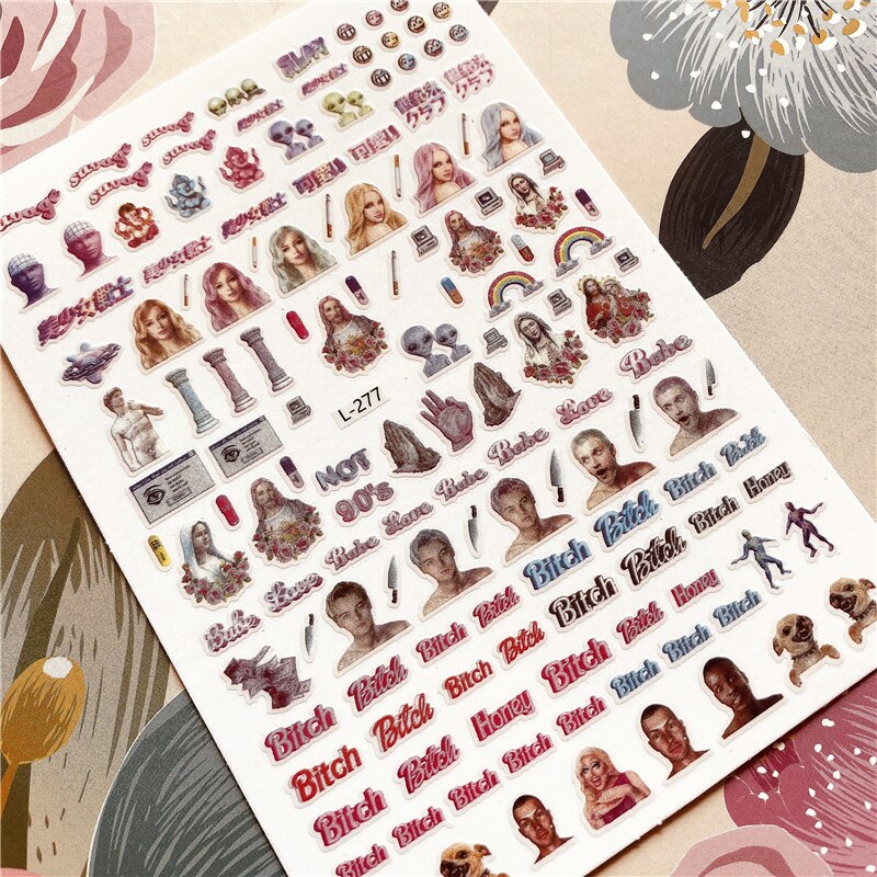 Alien extraterrestre main série 3D dos colle ongle décalcomanie ongle autocollant décoration ongle art ongle outil ongle ornement: L-277