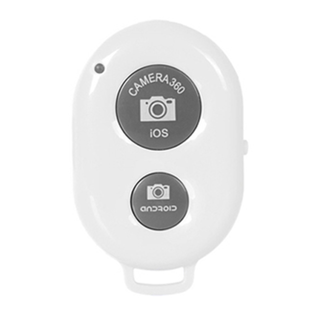 1PC pulsante telecomando Bluetooth Controller Wireless autoscatto fotocamera Stick rilascio otturatore telefono Selfie per iOS/Android: WHITE