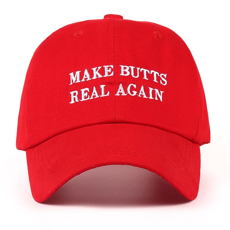 VORON MAKE BUTTS REAL AGAIN dad hat men women Cotton baseball cap UNSTRUCTURED - RED: Default Title