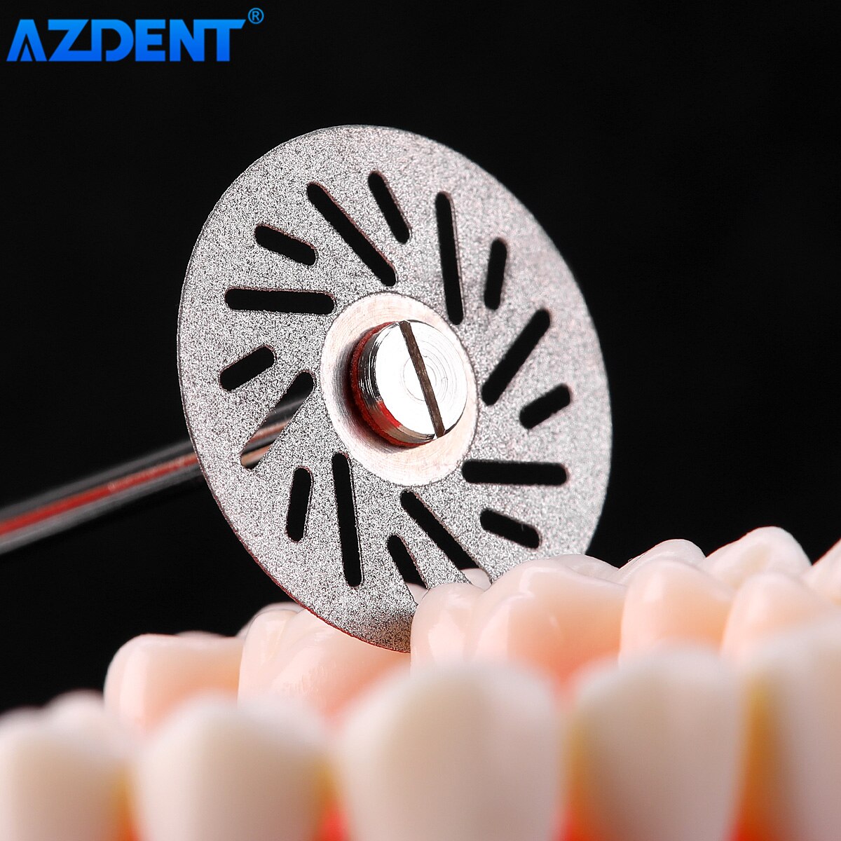 AZDENT 11 Sizes Dental Lab Diamond Disc 0.20mm Ultra-thin Double Side Grit Disk Cutting Tool Dia 22mm Polisher Dentistry Dentist