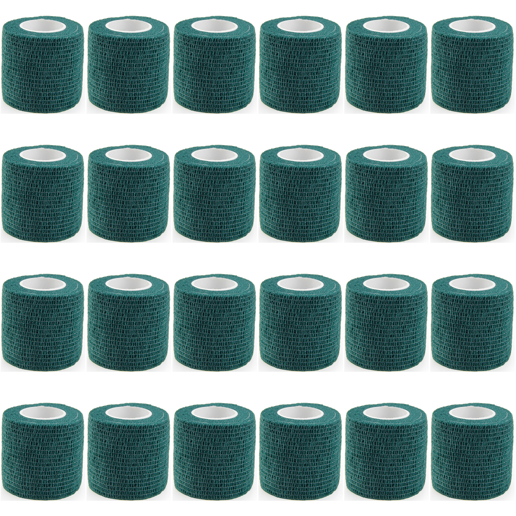 24 rolls Self Adhesive Bandage Wrap Cohesive Bandage Sports Tape Vet Wrap: Dark Green