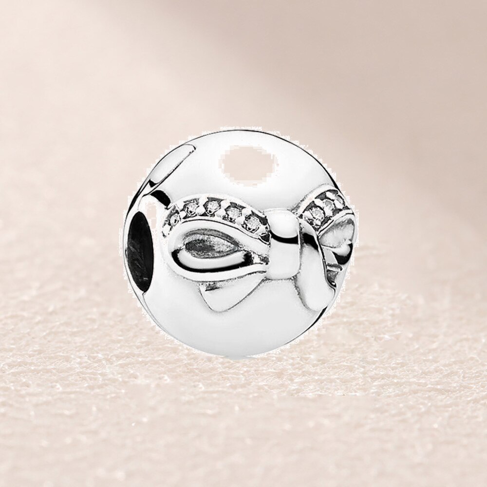 791777cz zierliche schleifenclip-anhänger