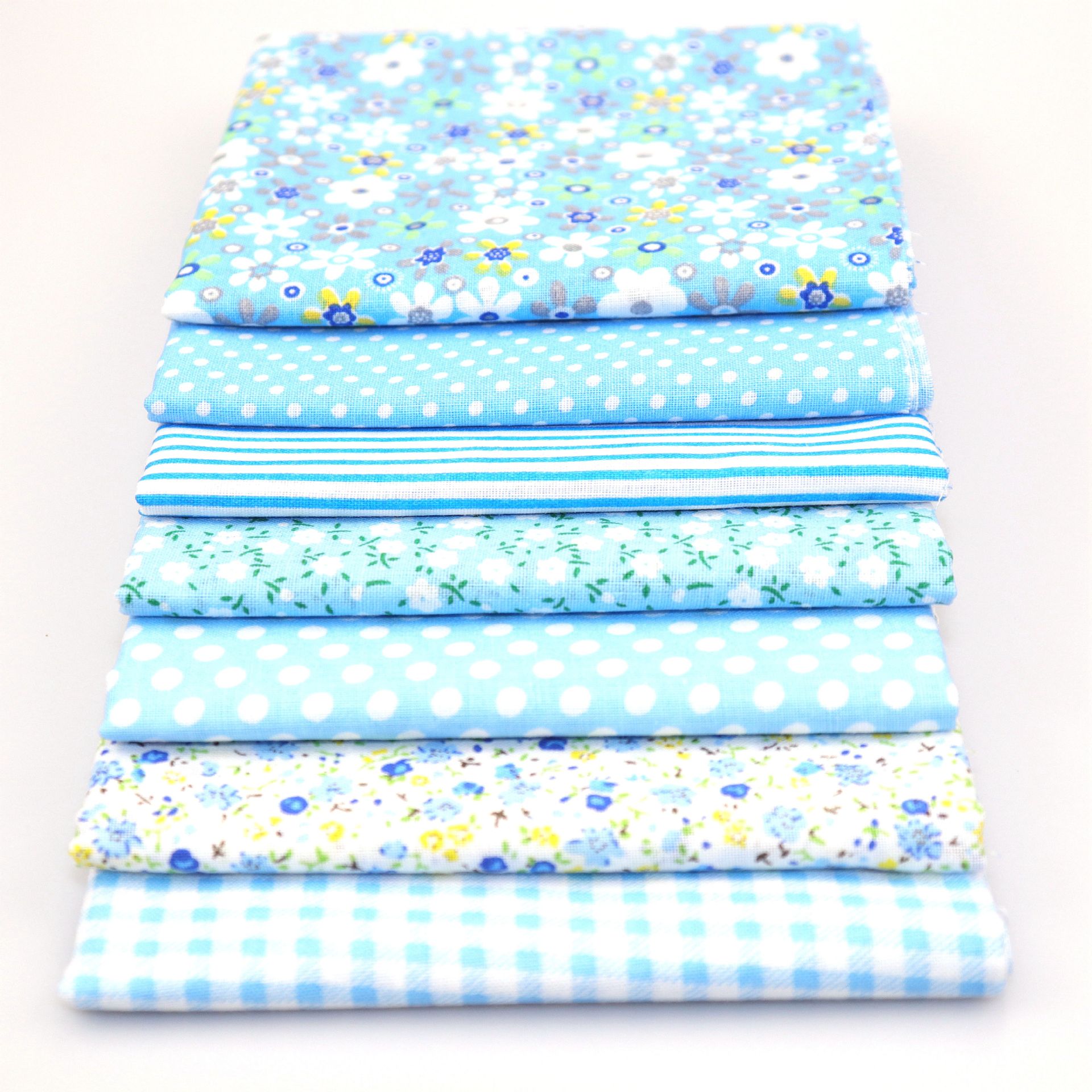 25*25Cm Or 50*50Cm Cotton Fabric Printed Cloth Sewing Quilting Fabrics For Patchwork Needlework DIY Handmade Accessories: Blue / 50cmx50cm