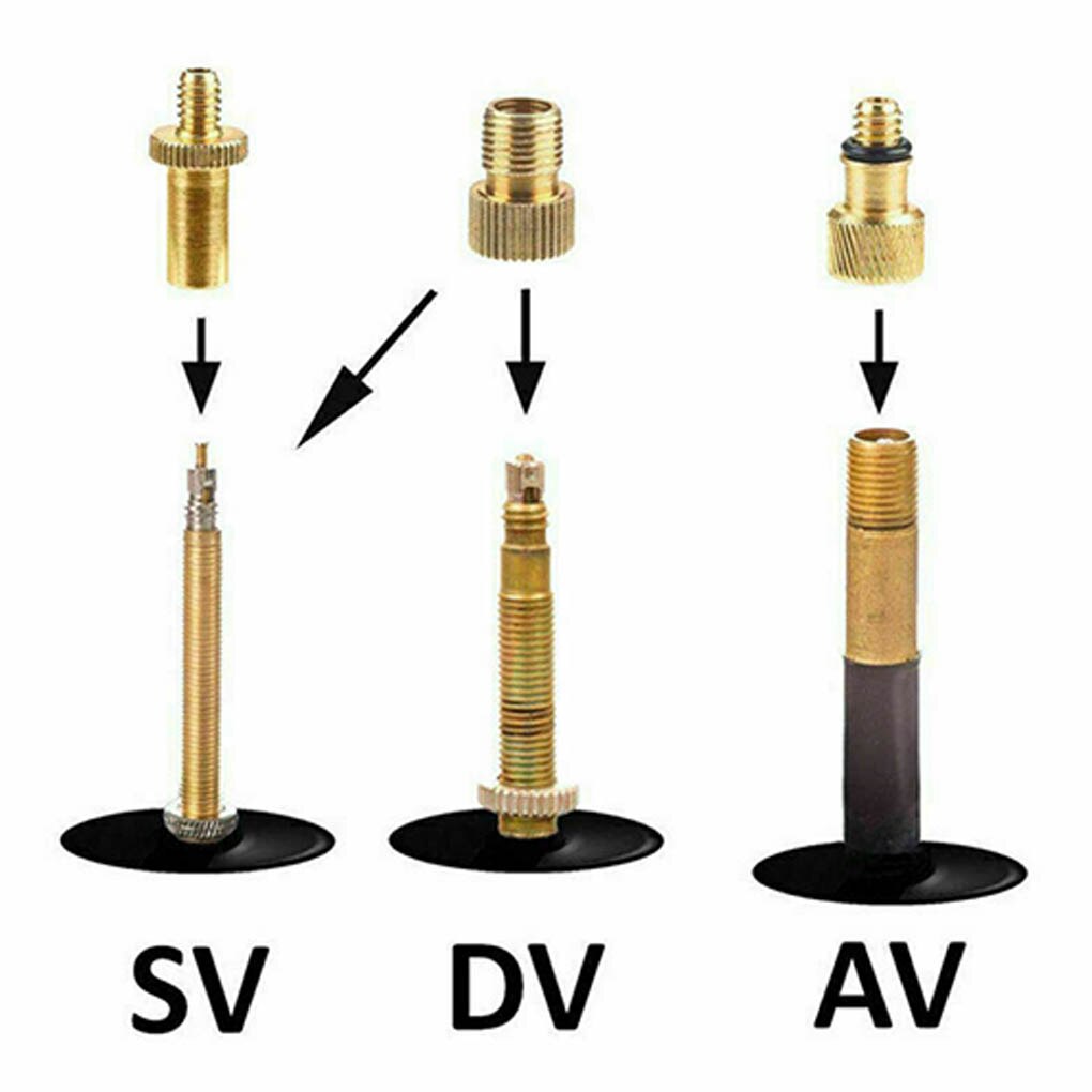 26pcs Copper Bicycle Valve Adapter Set Bike Tire Pump Adapter Kit Inflator Pump Accessory