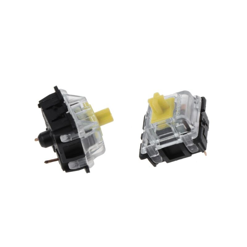 3 Pin Yellow Transparent Switch Transparent Case for Mechanical Keyboard Gateron MX 10Pcs