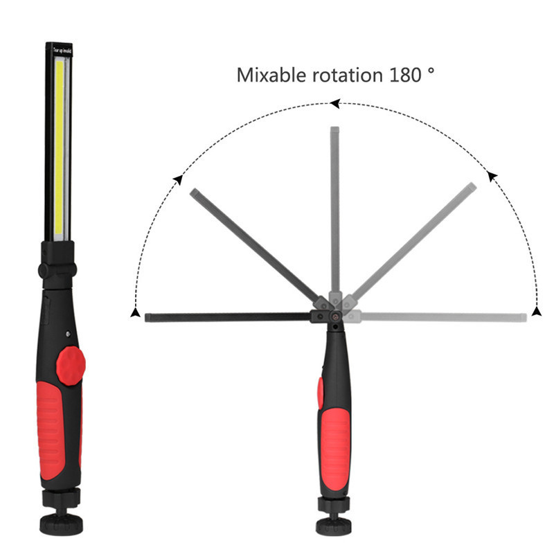 COB LED Taschenlampe Magnetische Arbeit Licht USB Aufladbare Taschenlampe Haken Tragbare Laterne Inspektion Licht Camping Auto Reparatur Lampe