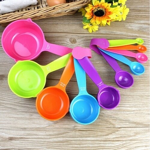 Juego de 5 utensilios de cocina, cuchara medidora de alimentaria, cuchara de medida tazas y cucharas, juego de utensilios para hornear, utensilios de medición