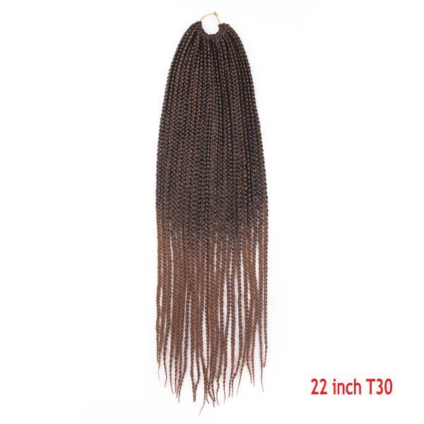 Ombre Crochet Hair Box Braids Synthetic Long Rainbow Pink Braiding Hair 22Strands Crochet Hair for African Braids: 14