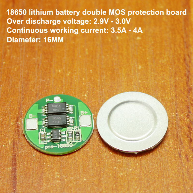 10pcs/lot 18650 lithium battery Seiko IC G3JK double MOS protection board 3.7V anti-overcharge over-discharge protection board