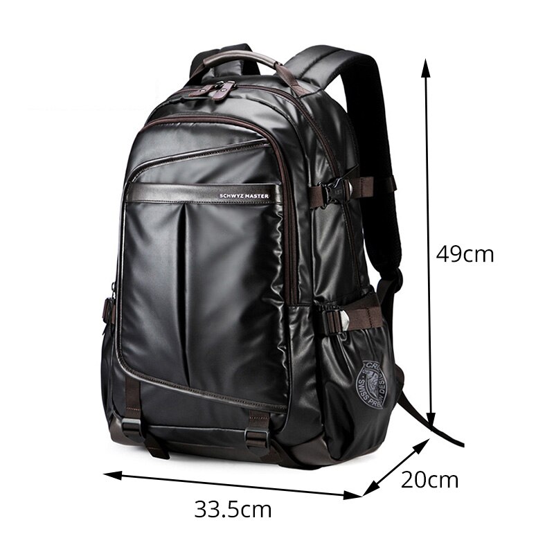 Men's Backpack Waterproof laptop bagback multifunction Business bag Travel Bags computer backpack synthetic leather