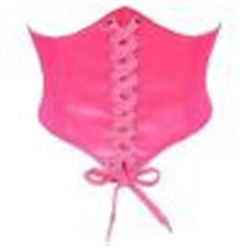 Cinturón de piel sintética suave para mujer, corsé corbata envolvente, cintura ancha: D