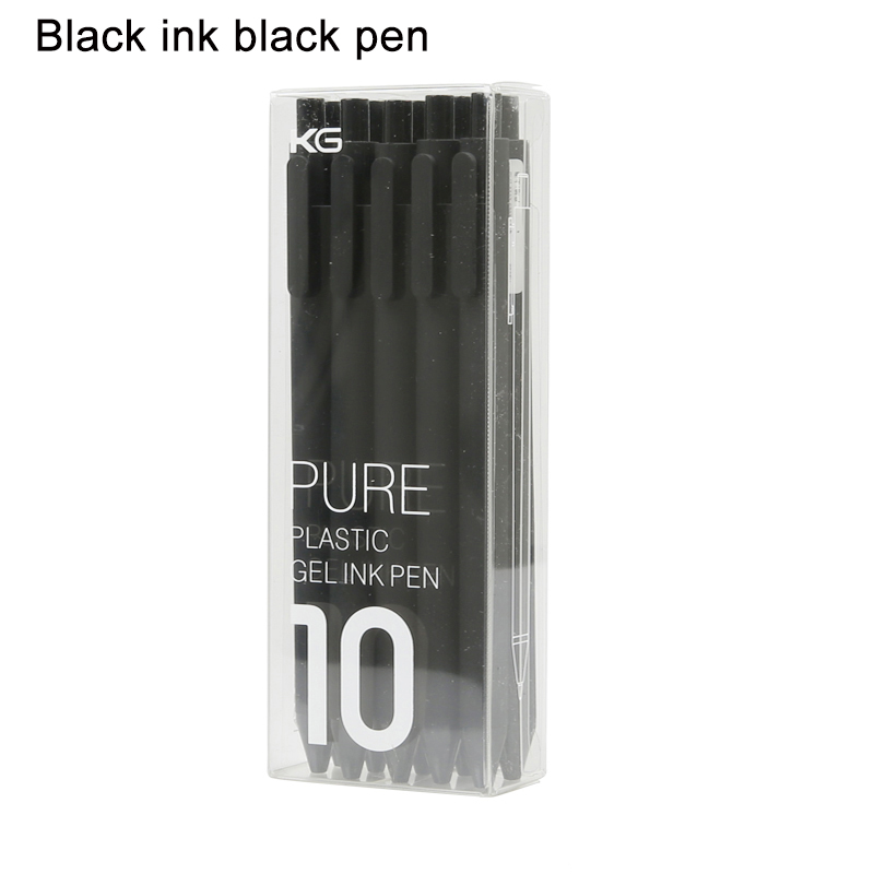 Kaco gelstifte-einstellen mit schwarzer und farbiger tinte, einziehbar, für freundlicher und erwachsene zum malen, 0.5mm extrafeine spitzen, niedliches schreibwarenset: Schwarz