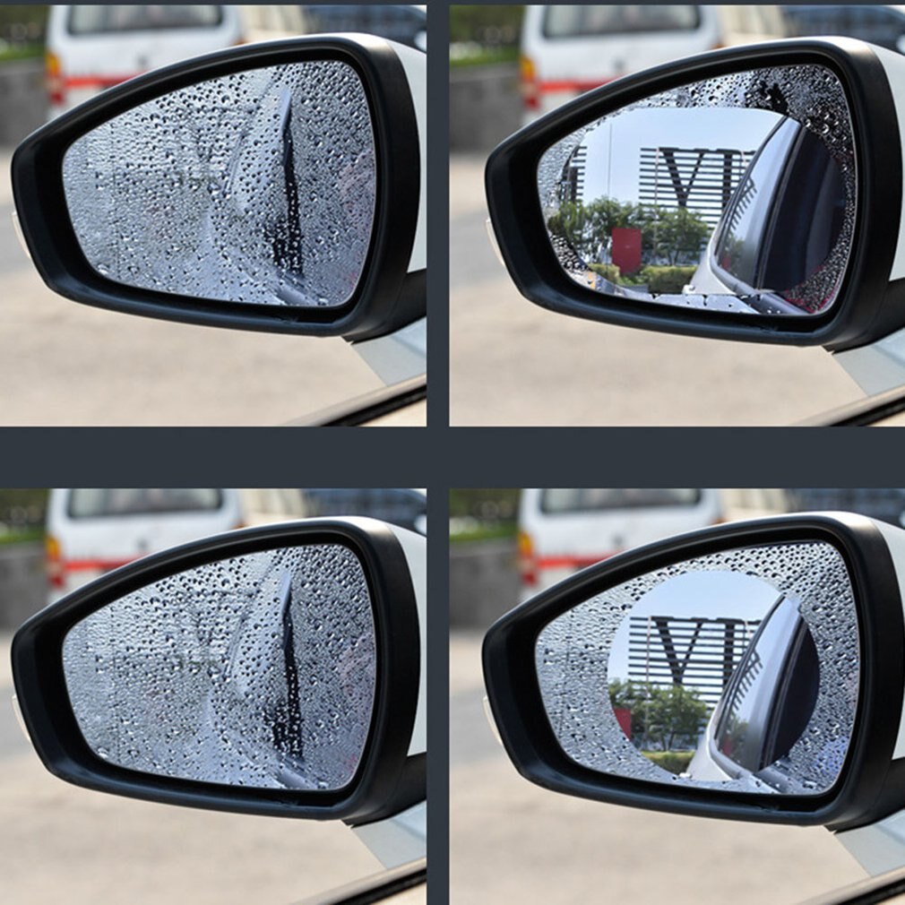 espejo retrovisor para coche película de lluvia ventana lateral Hd inundación película espejo de marcha atrás Pantalla Completa Anti-niebla Nano película impermeable