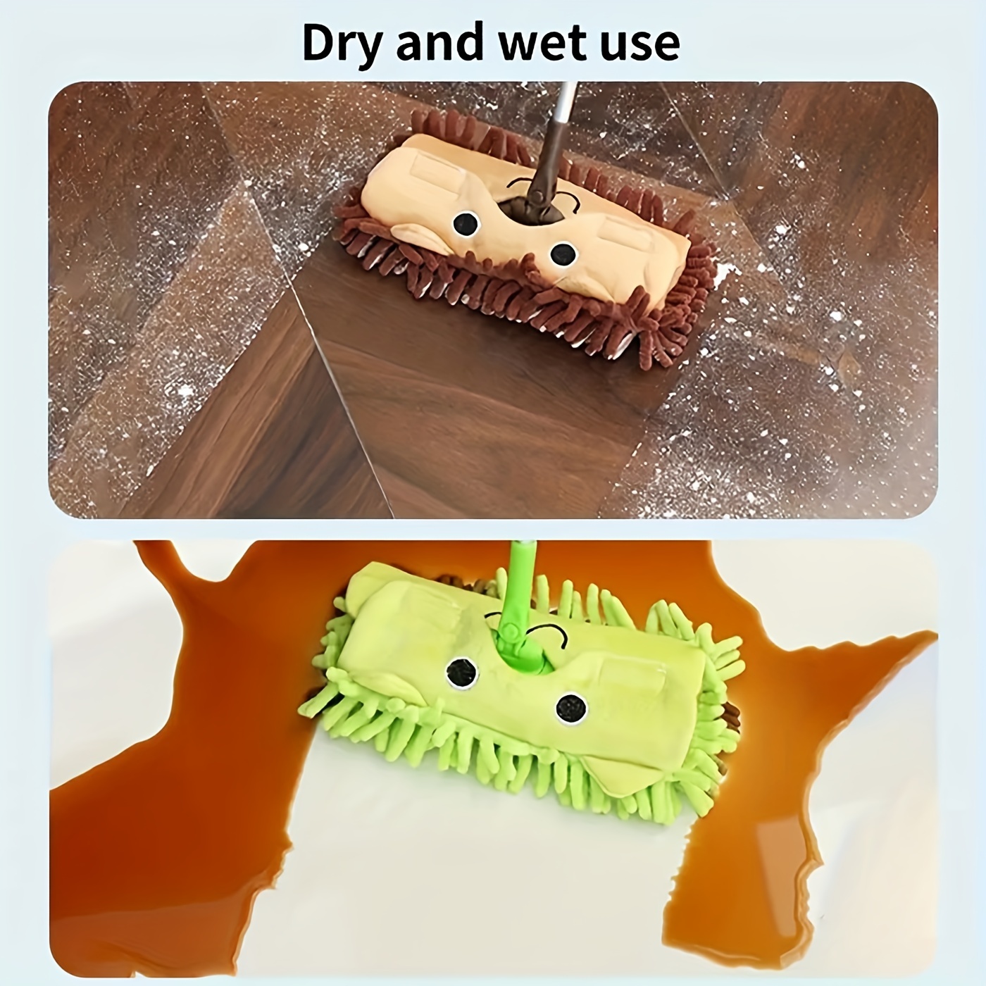 1 Piece, Cute Cartoon Mop, Mini Mop, Floor Toy, Portable Mop, Dry and Wet Dual-purpose Cleaning Products, Cleaning Tools